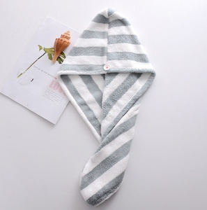 Lulaa-serviette pour <span class=keywords><strong>cheveux</strong></span> en <span class=keywords><strong>microfibre</strong></span>, serviette Ultra absorbante, à séchage rapide, Turban avec bouton pour tous les Styles de <span class=keywords><strong>cheveux</strong></span>, rose/rose/rose, paquet de 2 pièces - Product Image 5