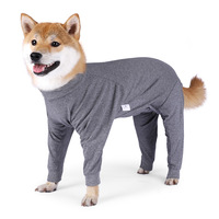 Combinaison anti-chute de poils pour animaux de compagnie, résistante aux morsures, à quatre poches, pyjama pour chien, polyester respirant hautement élastique, toutes saisons, usage quotidien