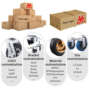 Rodízio Hospitalar VIMA para Cadeiras de Escritório, 2.5 Polegadas, PVC, com Haste Giratória e Freio, Rodízio Pequeno para Móveis - Product Image 2