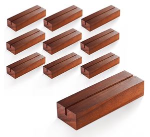 Porta Números de Mesa de Madera de Haya y Nogal, Porta Menús de Madera para Restaurantes - Product Image 2