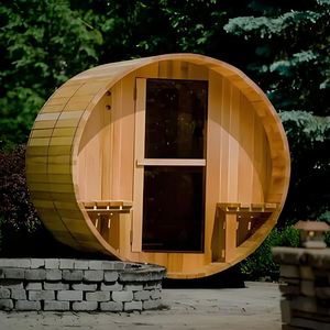 Nueva sala de sauna al aire libre de sauna de barril de vapor de cicuta ardiente de madera para relajarse - Product Image 4
