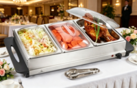 XY Speisenwärmer für Catering-Buffets mit Gel – Ideal für Hotels und Restaurants – Speisenwärmerwagen