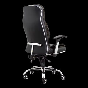 Chaise de bureau ergonomique à dossier haut avec fonction de couchage Chaise de patron de direction pivotante en cuir fabriqué en Chine Mobilier de bureau - Product Image 3