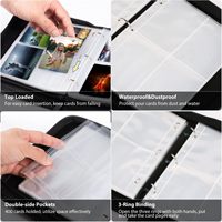 Vente en gros usine : Album à fermeture éclair en cuir PU pour 400 cartes de visite et cartes à collectionner, 4 pochettes par page, pour les professionnels de la carte de visite
