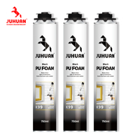 JUHUAN K99 Mousse de polyuréthane noire résistante aux UV pour la construction, scellant en spray pour le remplissage des interstices de portes et fenêtres, isolation thermique