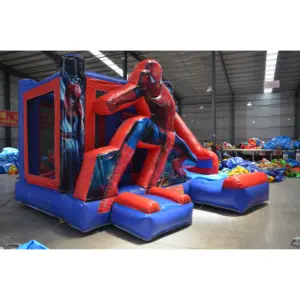 Factory High Quality Outdoor Children Inflatable Trampoline Bouncy Castle Inflatable Bouncer Castle With Slide For Kids