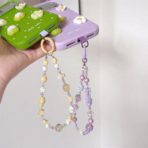เคสโทรศัพท์หนังลายดอกไม้ลายจุดหรูหราสำหรับ iPhone 18 17 16 15 14 13 12 11Pro Max พร้อมสายคล้องมุก - Product Image 6