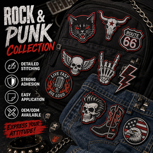 Toppe Ricamate con <span class=keywords><strong>Logo</strong></span> a Corna del Diavolo Ispirate alle <span class=keywords><strong>Band</strong></span> <span class=keywords><strong>Rock</strong></span> per Giubbotti Casual e Zaini - Toppe di Design - Product Image 5
