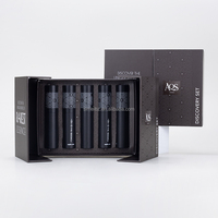 Noir 10ml Double porte parfum boîte-cadeau carton aimant Mini étui de voyage avec stratification mate pour sérum de soin de la peau pour cosmétiques