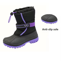 Bottes d'hiver pour enfants YLS615, vente en gros, noires, tendance, mi-mollet, unisexes, résistantes à l'eau, pour l'extérieur