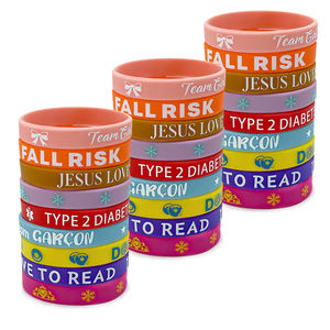 Factory Wholesale Custom Printed Logo Eco-Friendly Bracelet Silicone Rubber <b>Wrist</b> <b>Bands</b> Promotion Gift and Events - Product Image 5