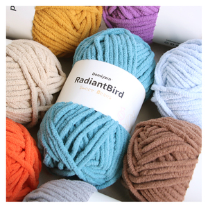 Fil de polyester épais de haute qualité Sweet Beans 100G 5mm pour écharpe, couverture, tapis de niche - Product Image 3