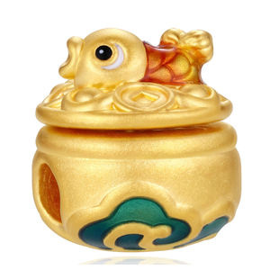 2025 Trendy 0,95G Fortune con cuentas de oro duro para pulsera 24K accesorios de joyería de gama alta sólidos - Product Image 1