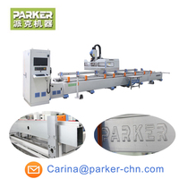 Centro de Mecanizado Automático de Perfiles de Aluminio PARKER de 4 Ejes para Acero Inoxidable, PVC/UPVC con Motor para Ventanas