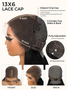 Parrucca Pronta all'Uso con Onde d'Acqua 13x6 HD Lace Front Preintrecciata e Senza Colla con Baby Hair e Attaccatura Pre-Plucked per Donne - Product Image 6