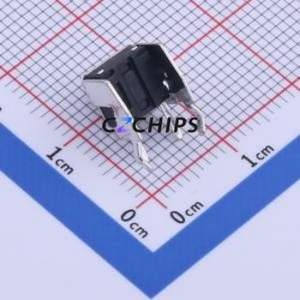 KH-6X6X7H-ZJ Tactile Switch Bent Lead Through Hole,6x6mm Switch Single Pole Single Throw Round Button Right Angle Insert 6mm - Product Image 2