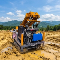 Petite foreuse portative sur chenilles montée sur remorque avec engrenages pour puits d'eau en roche dure de 300 m, moteur diesel ZHIZUAN 65KW