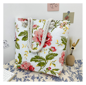 Túi Đeo Vai Thường Ngày In Phong Cách Bohemian Thời Trang Túi Tote Vải Bố Sức Chứa Lớn Quai Cầm Dây Gai Dầu Cho Nữ - Product Image 3