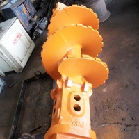 Tarière de forage FAE pour roches moyennes à fortes, tarière conique pour pieux de fondation avec talons de forage ronds, résistante à l'usure