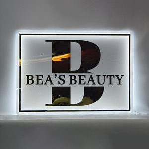 Tùy chỉnh Backlit Acrylic kênh chữ dẫn biển hiệu nhà thông minh khả năng tương thích cho các tòa nhà cửa hàng-treo tường 3D logo signage - Product Image 4