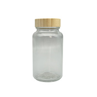 Pot en verre cosmétique vide de 250 ml, transparent, pour soins de la peau, avec couvercle à vis en plastique YMP