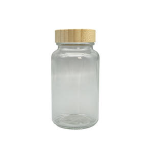 Flacon vide de 250 ml pour pilules pharmaceutiques, flacon en verre transparent pour suppléments et sirops, avec couvercle à vis en plastique YMP - Product Image 6