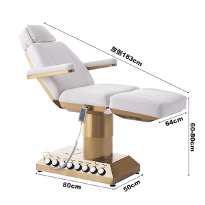Table de massage électrique de haute qualité pour spa et institut de beauté, avec cadre en acier inoxydable, dossier réglable et commande par pédale. - Product Image 3