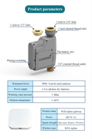 Contrôleur d'eau intelligent Tuya Zigbee avec enregistrement de l'historique de consommation d'eau, contrôle à distance par application, arrêt automatique de l'irrigation, vanne d'arrêt