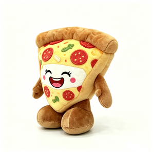 Lindo Peluche de Rebanada de Pizza, con Diseño de Pizza, Animal de Peluche Amarillo Suave y Esponjoso con Cara y Extremidades Sonrientes - Product Image 4