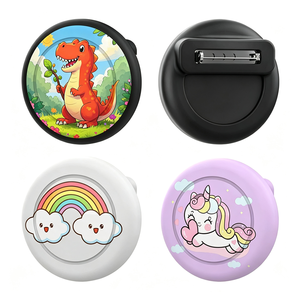 Étui de protection en silicone anti-perte avec clip broche motif dessin animé mignon compatible avec support dissimulé <span class=keywords><strong>AirTag</strong></span> pour enfants - Product Image 1