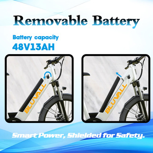 Bicicleta Eléctrica Híbrida de 48v 500w con Batería de Litio de 13ah Extraíble, Bicicleta Eléctrica Urbana de Acero al Carbono para Adultos H1 - Product Image 2