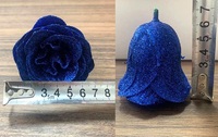 30 pièces de têtes de roses artificielles en non-tissé avec paillettes dorées, écologiques, pour la maison et Noël, vente en gros