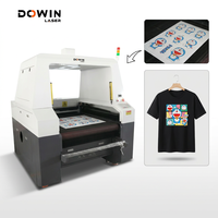 DOWIN Découpeuse laser CO2 100W 35"x27.5" à alimentation automatique et refroidissement par eau, machine CNC pour découpe de rouleaux de film DTF à prix compétitif
