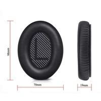 Coussinets d'oreille en cuir protéiné pour Bose QuietComfort 35 25 15, coussinets d'oreille pour casque QC35 QC25 QC15, coussinets d'oreille en mousse à mémoire de forme