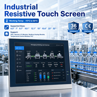 Mochuan Pantalla Táctil de 12.1 Pulgadas con Carcasa Metálica Resistente, Interfaz Hombre-Máquina, Control y Visualización, Equipo Modbus