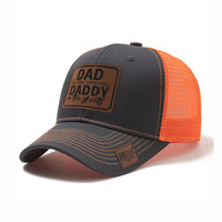 Bordado personalizado PU Parche de goma impreso caqui ajustable malla gorra de camionero estilo callejero 5 paneles sombrero