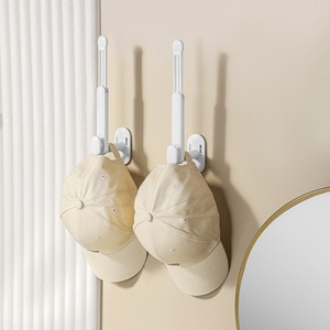 <b>Plastic</b> Simple Convenient Wall Mounted Modern Hat Storage Rack Home Decoration Hat Storage <b>Rod</b> Seamless Installation - Product Image 3
