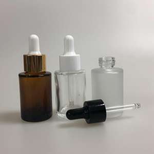 Wholesale Luxury 50ml Transparent <b>Amber</b> Glass Essential Oil Dropper <b>Bottles</b> with Screen Printing OEM/ODM - Product Image 2