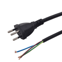 Cable de extensión de cable de alimentación exterior brasileño Dispositivo de conexión de cable de cobre de 3 núcleos y 3 enchufes con uso a prueba de fugas 13 para cables de alimentación