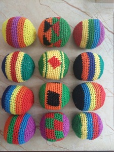 กระสอบถักโครเชต์สำหรับผู้ใหญ่ artcreativity kickball hacky sack ลูกบอลการเล่นกลบอลถุงเท้า - Product Image 6