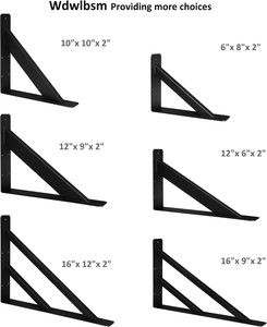 Mutfak tezgahı için 16 inç ağır yüzer duvar braketi Corbels raflar için şömine Metal parantez dolap tezgahı Tops - Product Image 3