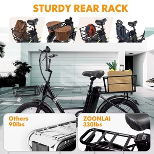 Vélo électrique urbain WindChaser 48V 500W, pneus larges de 20 pouces, cadre <span class=keywords><strong>en</strong></span> acier carbone, batterie 10Ah, 7 vitesses, scooters électriques à faible vitesse - Product Image 2