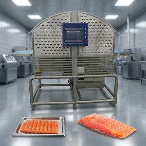 เครื่องหั่นเนื้อปลาแซลมอนรมควันอัตโนมัติจากโรงงานจีน ลดราคาพิเศษ เครื่องตัดอกไก่ เครื่องหั่นปลา<span class=keywords><strong>สด</strong></span> - Product Image 1