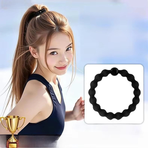 ยางรัดผมสีดำแบบยืดหยุ่น ชุด 10 ชิ้น สำหรับผู้หญิงและเด็กผู้หญิง ยางรัดผมแบบสครันชี ยางรัดผมแบบวงแหวน เครื่องประดับผมแฟชั่น - Product Image 5