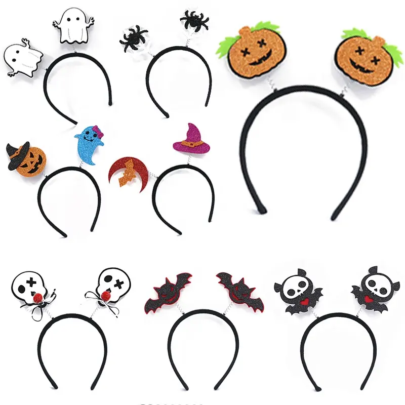 Hot Verkoop Halloween Party Pompoen Ghost Spider Skelet Hoofdband Voor Meisjes Kids Halloween Kostuum Partij Accessoire Groothandel