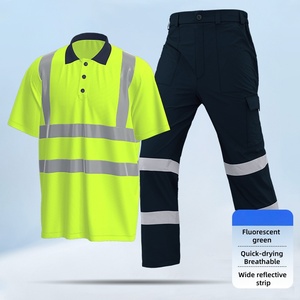 Summer Breathable Short-sleeve Reflective Safety <strong>T</strong>-<strong>shirt</strong> for Outdoor Sanitation <strong>Workers</strong> - Product Image 1