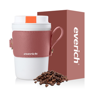 Everich custom logo sottovuoto isolato <span class=keywords><strong>e</strong></span> in acciaio inox tazza da caffè caffè tazza a doppia parete BPA fre tazza di caffè con manicotto - Product Image 1