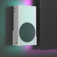 Support mural en métal Monzlteck pour Xbox Series S, compatible avec le bouton d'alimentation gauche/droite, étagère murale