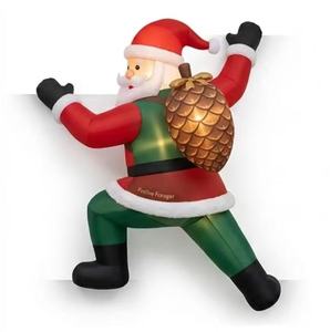 Wholesale 6ft Christmas <b>Inflatable</b> Santa Claus Outdoor Yard Decoration with LED Lights Blow Up Santa for Garden Lawn Party - Product Image 5