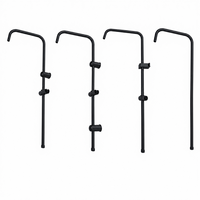 Colonne de douche minimaliste en acier inoxydable avec tige de levage réglable, pommeau de douche pluie, accessoires de salle de bain durables, pour salle de bain moderne